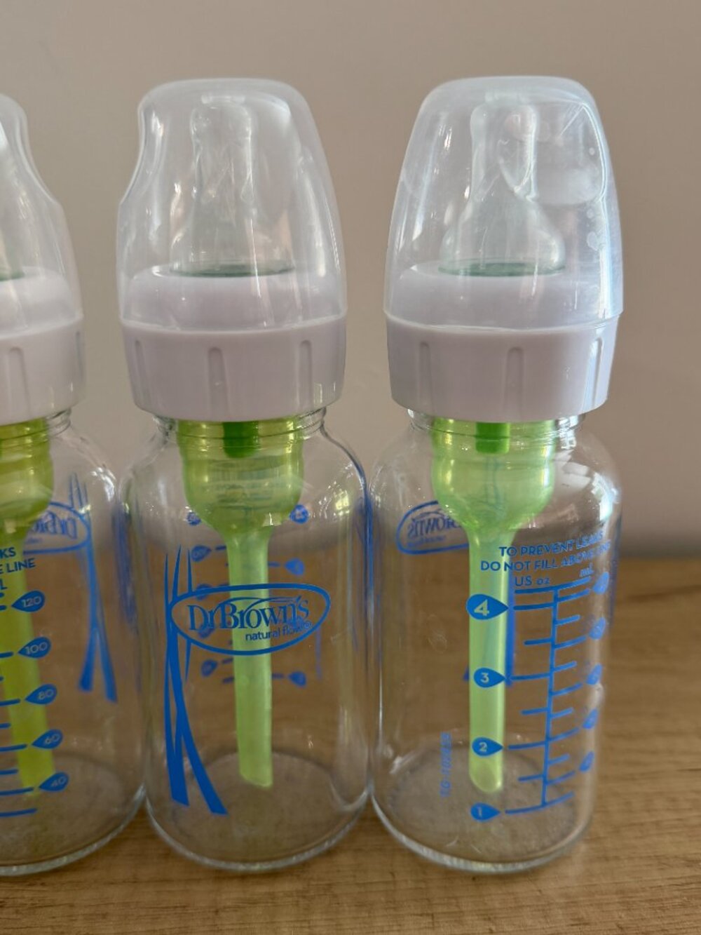 Dr. Brown's | Natural Flow Anti-Colic Options+ Narrow Glass Baby Bottles - Picture 3 of 5
